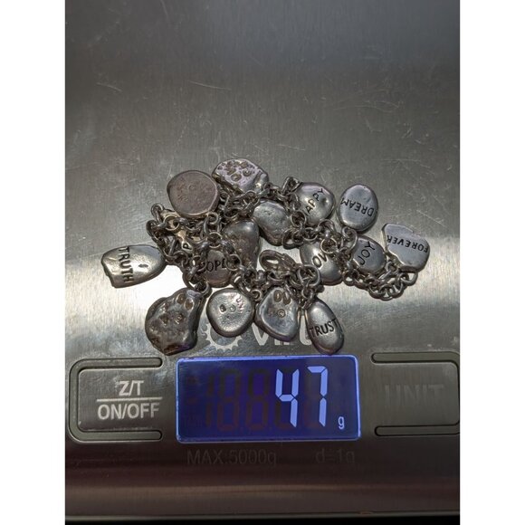 Sterling Silver Charm Bracelet 16 Inspirational Charms Lobster Clasp Size 7 - Picture 6 of 16